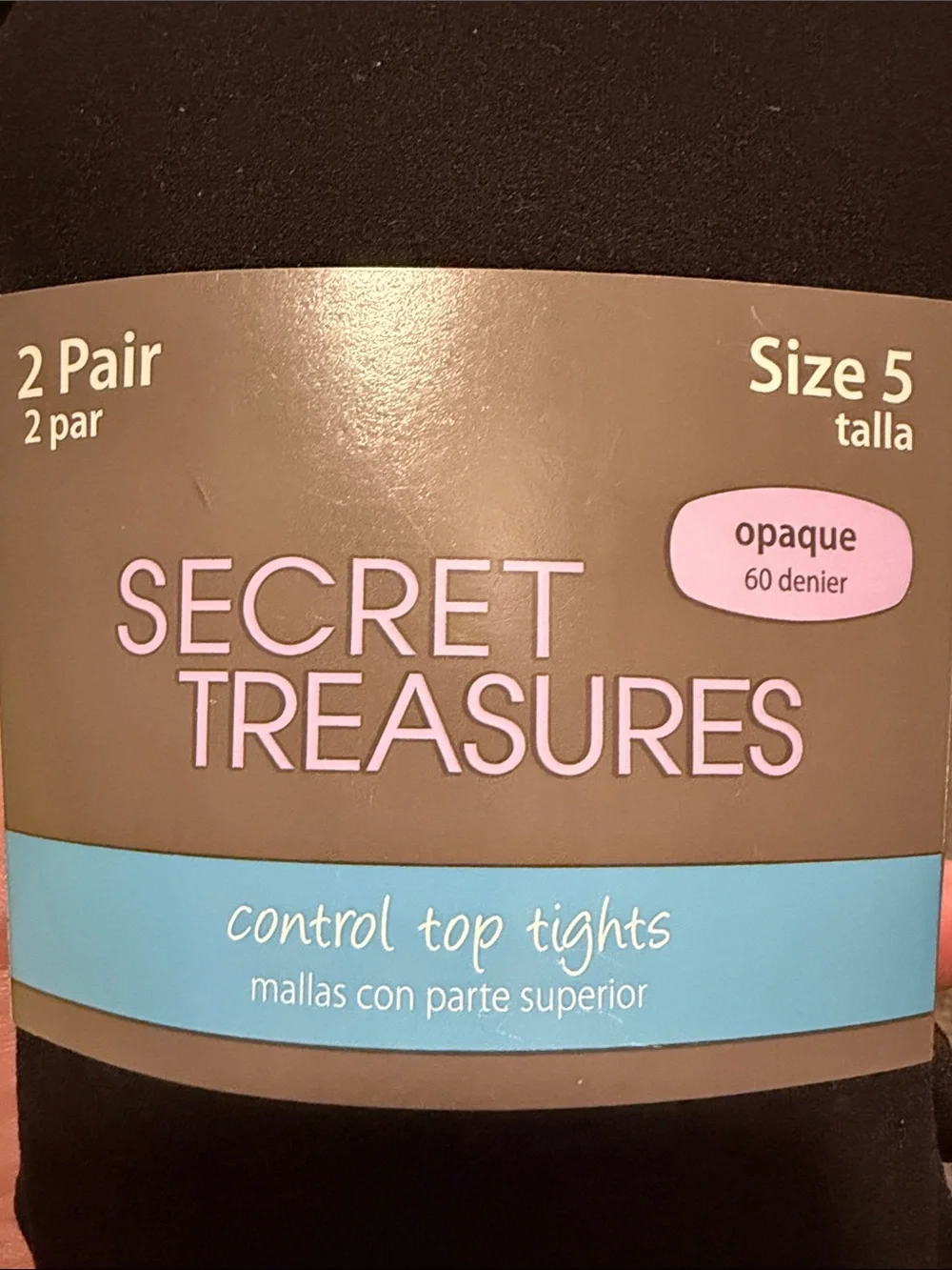 Secret Treasures Black Crew Socks - 4 Pack - 5 Pair - Size 5